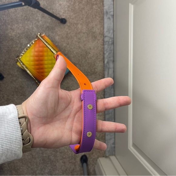 Alba Ombré Rainbow Jelly Quilted Chain Strap Bag NWT - Picture 6 of 6